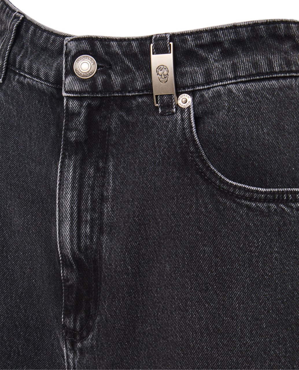 Alexander McQueen Straight Leg Denim Pants Zwart