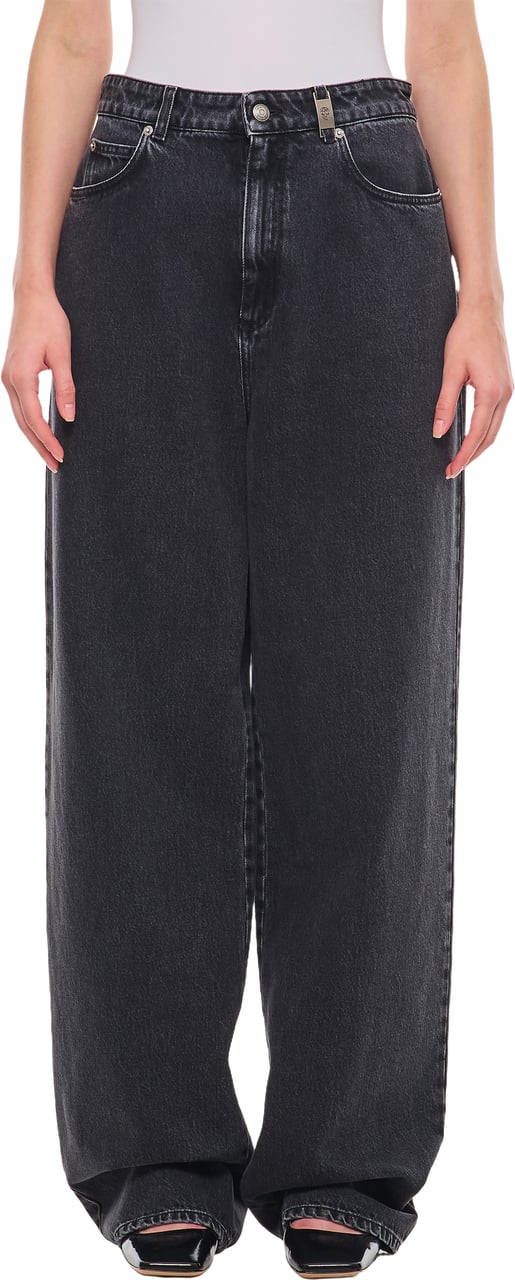 Alexander McQueen Straight Leg Denim Pants Zwart