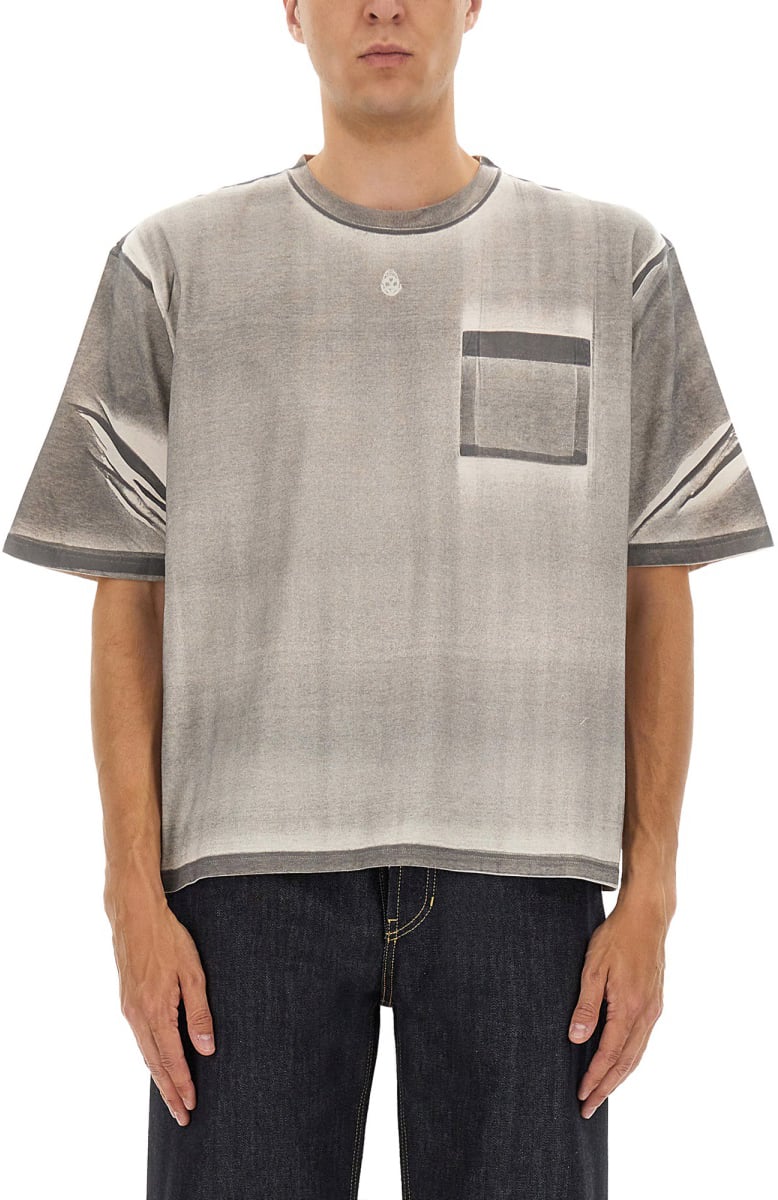 Alexander McQueen CROPPED T-SHIRT Grijs