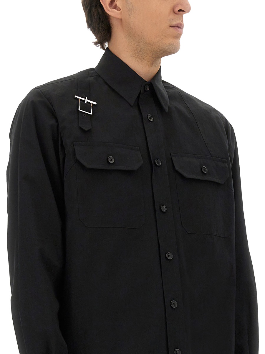 Alexander McQueen JACKET-SHIRT "HARNESS" Zwart