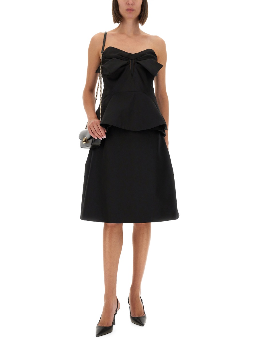 Alexander McQueen FLARED MIDI SKIRT Zwart