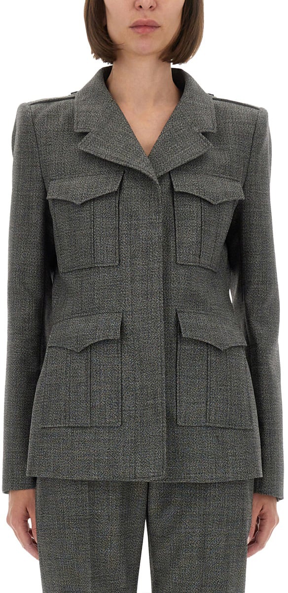 Alexander McQueen WOOL JACKET Grijs