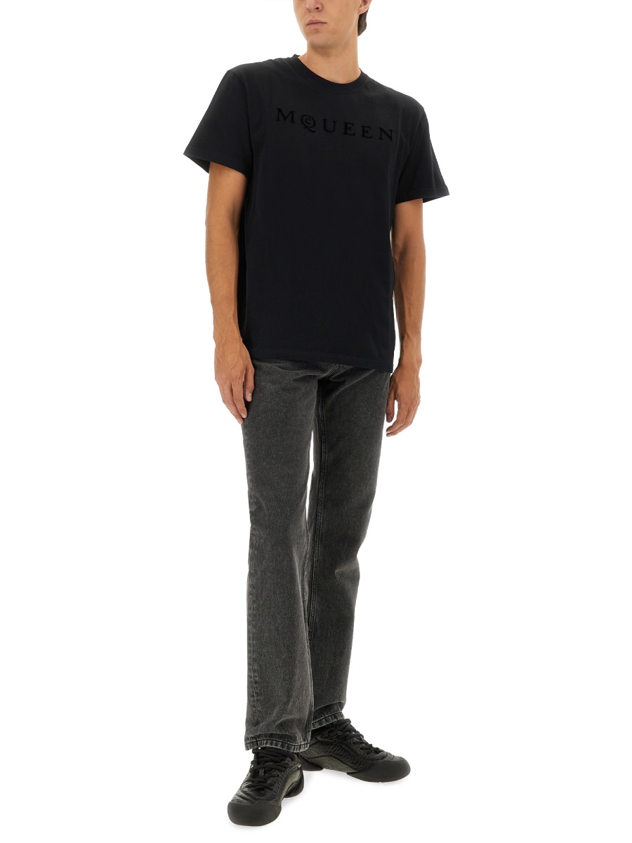 Alexander McQueen T-SHIRT WITH LOGO Zwart