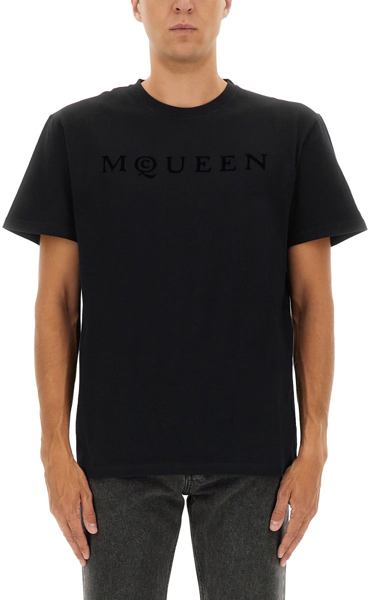 Alexander McQueen T-SHIRT WITH LOGO Zwart