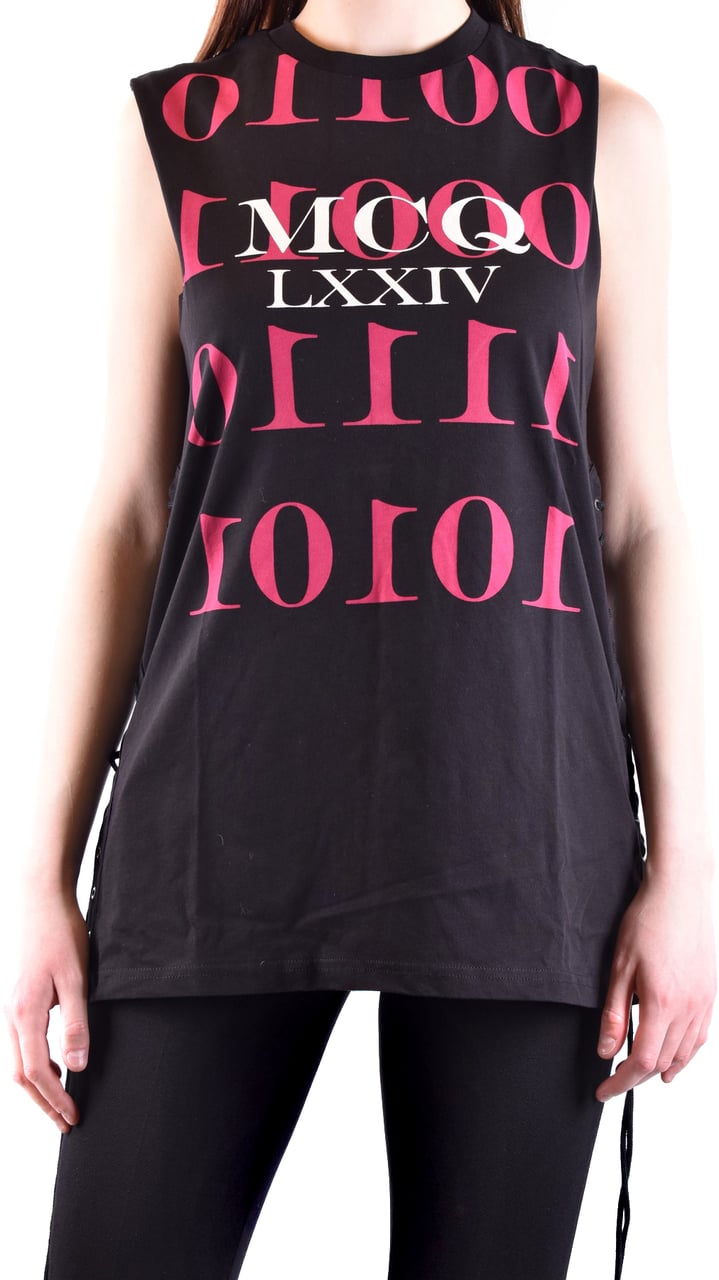 Alexander McQueen Tshirt Short Sleeves Black Zwart