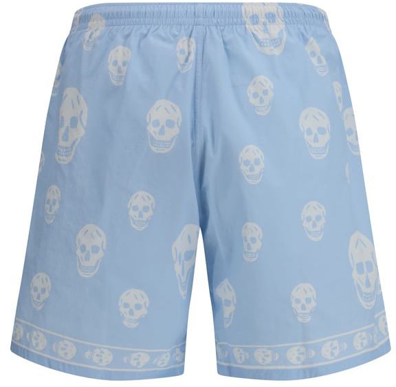 Alexander McQueen Alexander McQueen Blue Polyamide Shorts Blauw