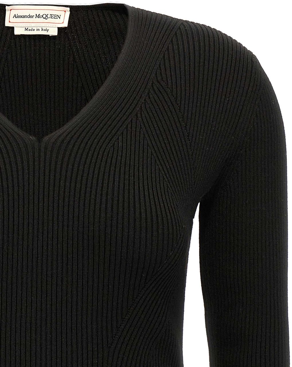 Alexander McQueen Black Wool Cardigan Zwart