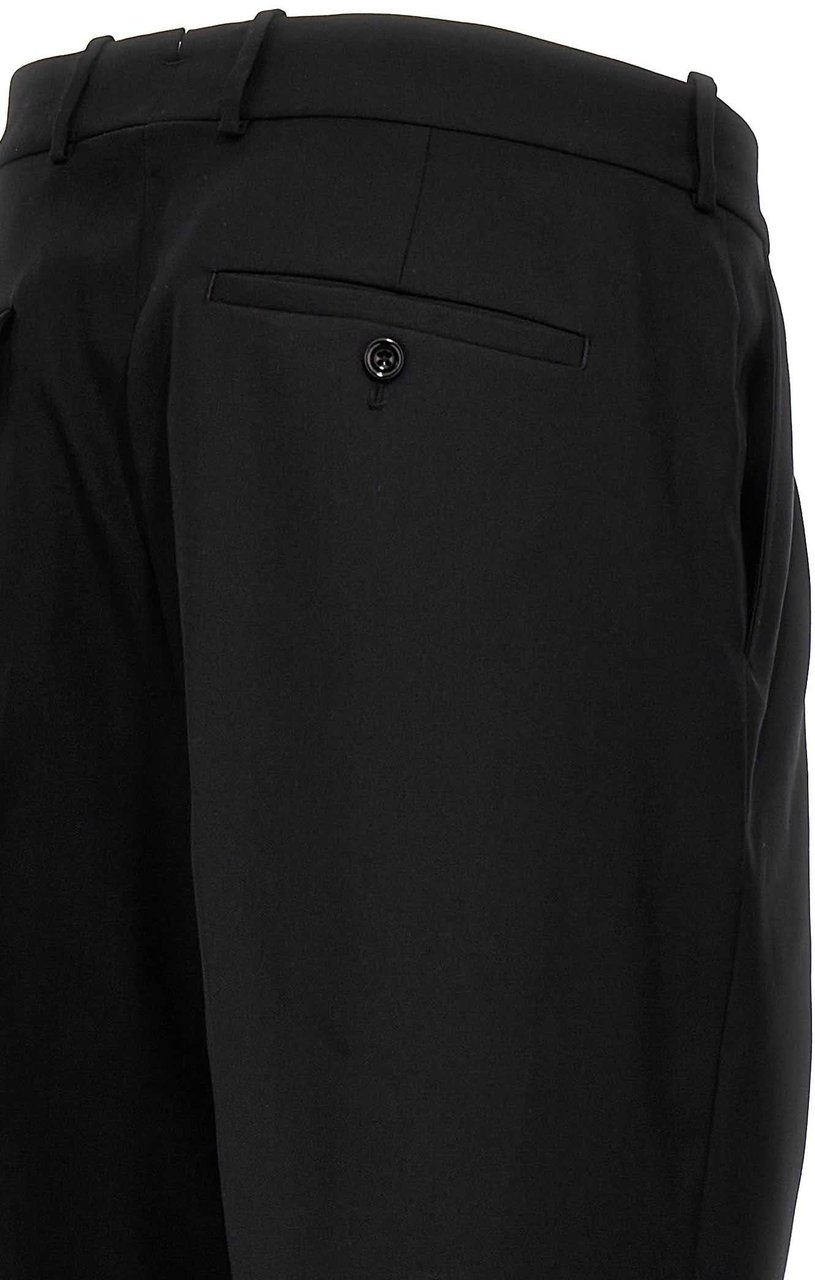 Alexander McQueen Black Wool Dress Pants Zwart
