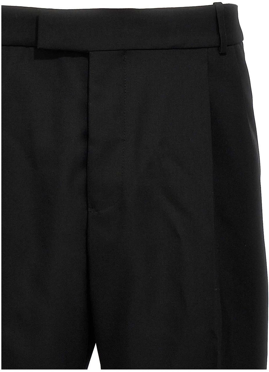 Alexander McQueen Black Wool Dress Pants Zwart
