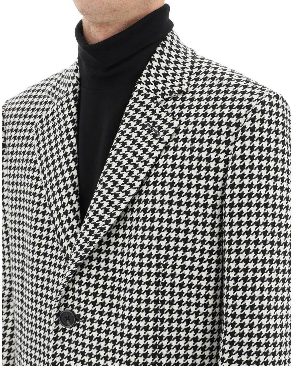 Alexander McQueen Alexander McQueen Pied-De-Poule Wool Coat Zwart