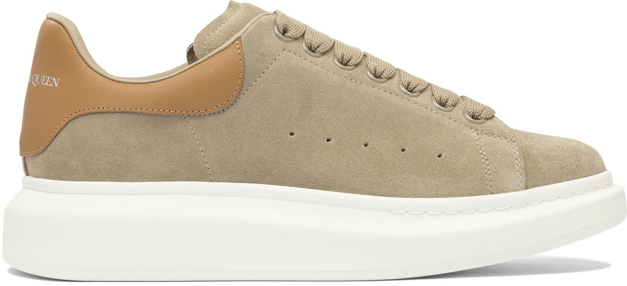 Alexander McQueen LEATHER UPPER AND RUBBER SOLE SNEAKER Beige