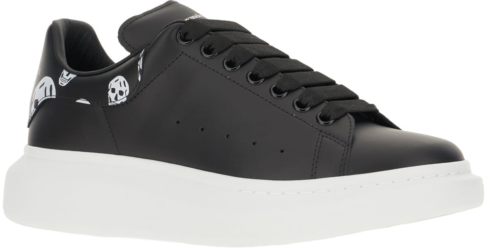 Alexander Mcqueen Black leather sneakers Zwart
