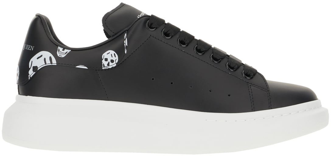 Alexander Mcqueen Black leather sneakers Zwart