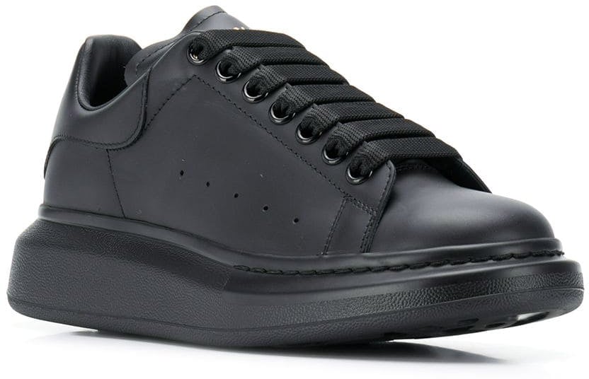 ALEXANDER MCQUEEN NEW TECH CALF/COLORED SOLE Zwart