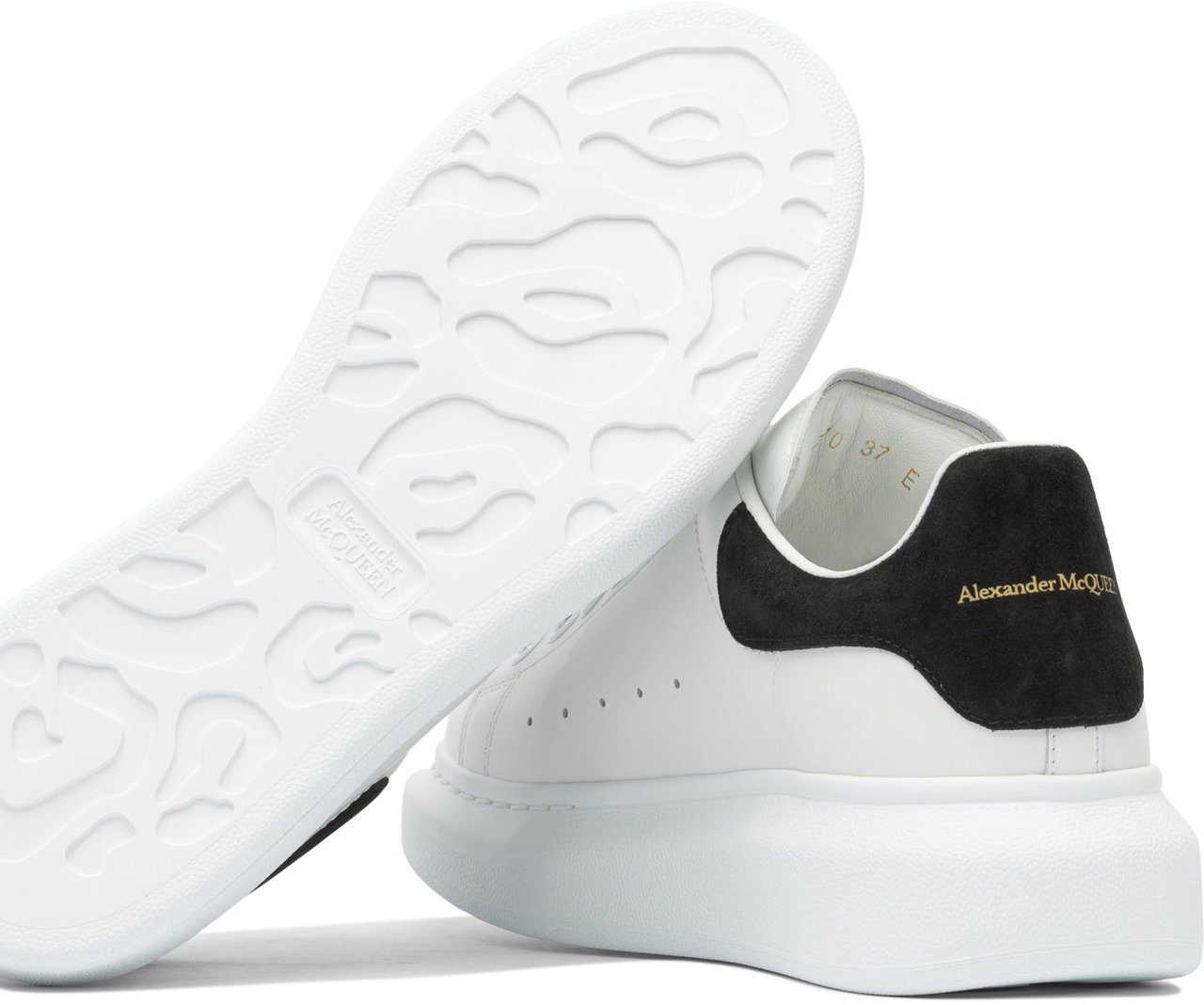 Alexander McQueen LEATHER UPPER AND RUBBER SOLE SNEAKER Wit