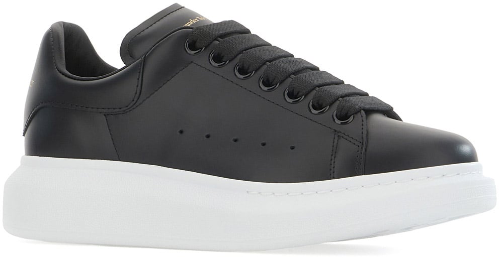 Alexander McQueen Alexander Mcqueen Black leather sneakers Zwart