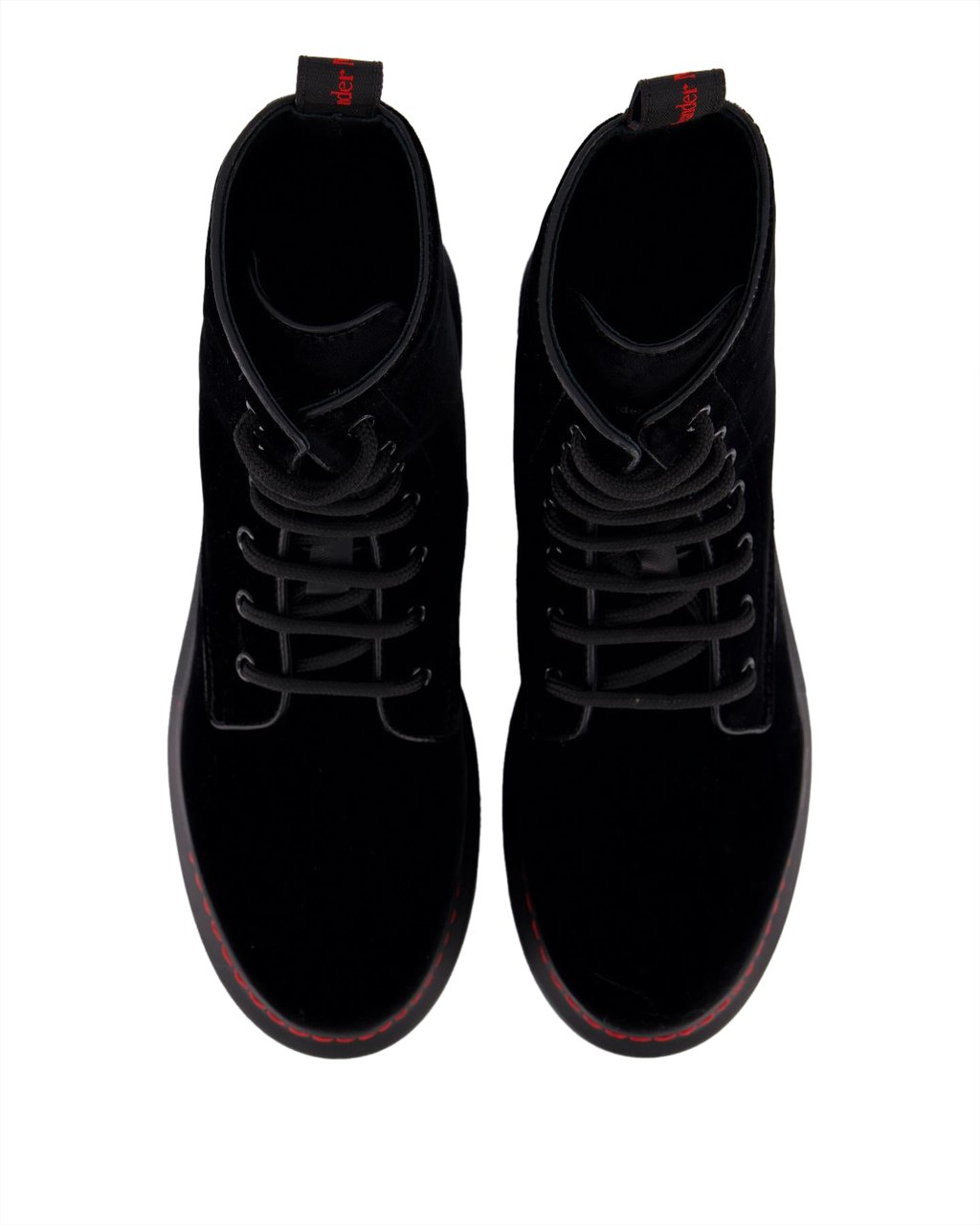 Alexander McQueen Dames Hybrid Lace up Velvet Zwart Zwart