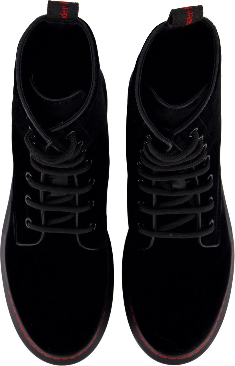 Alexander McQueen Dames Hybrid Lace up Velvet Zwart Zwart
