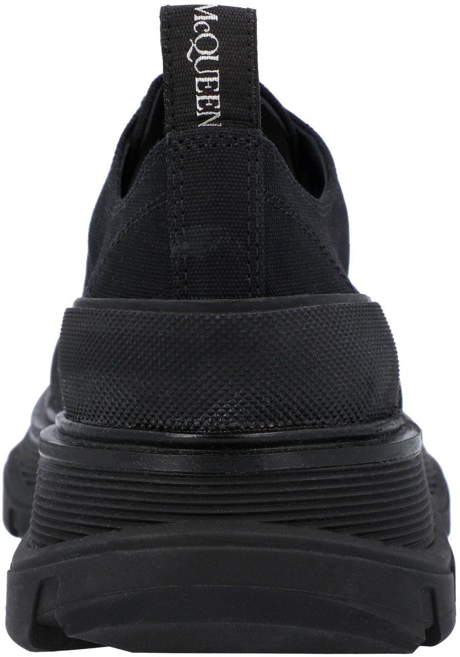 Alexander McQueen Black' Tread Slick Lace Up Zwart