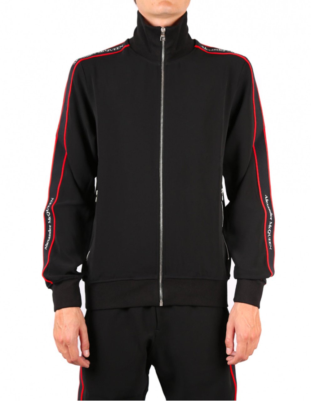 Alexander McQueen Alexander Mcqueen Logo Zipped Sweatshirt Zwart