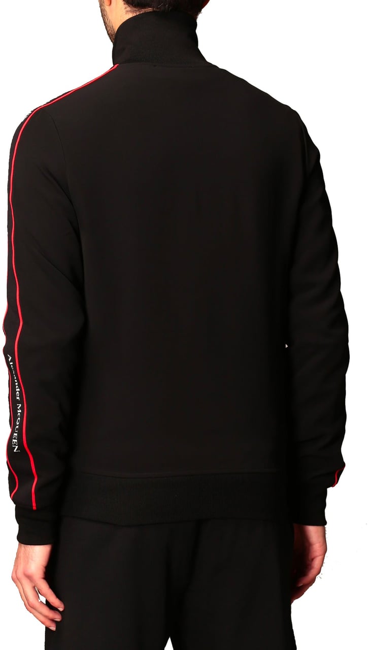Alexander McQueen Alexander Mcqueen Logo Zipped Sweatshirt Zwart