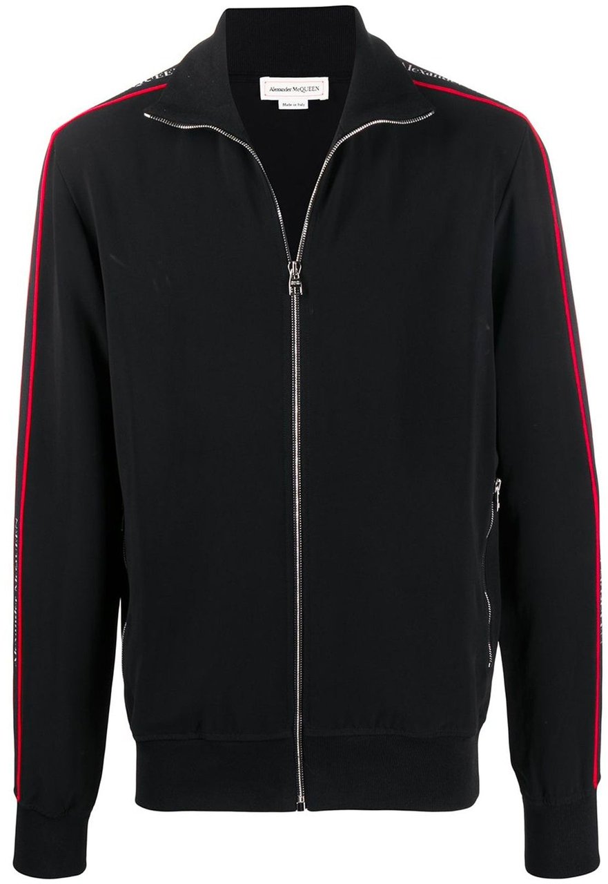 Alexander McQueen Alexander Mcqueen Logo Zipped Sweatshirt Zwart