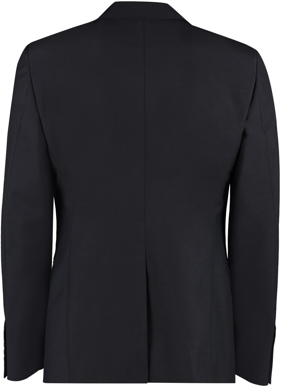 Alexander McQueen Single-breasted two-button jacket Zwart