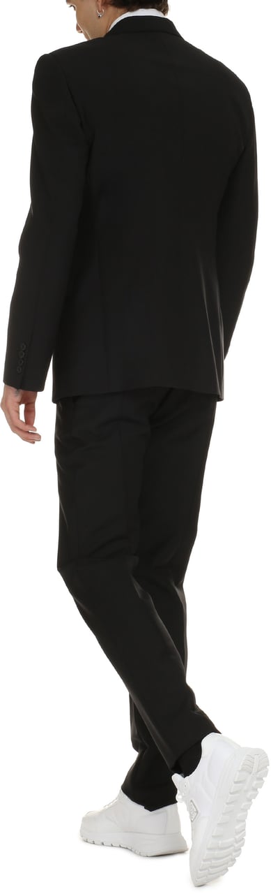 Alexander McQueen Single-breasted two-button jacket Zwart