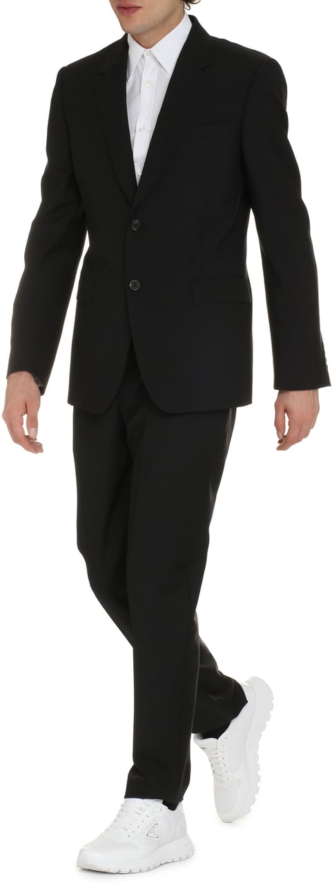 Alexander McQueen Single-breasted two-button jacket Zwart