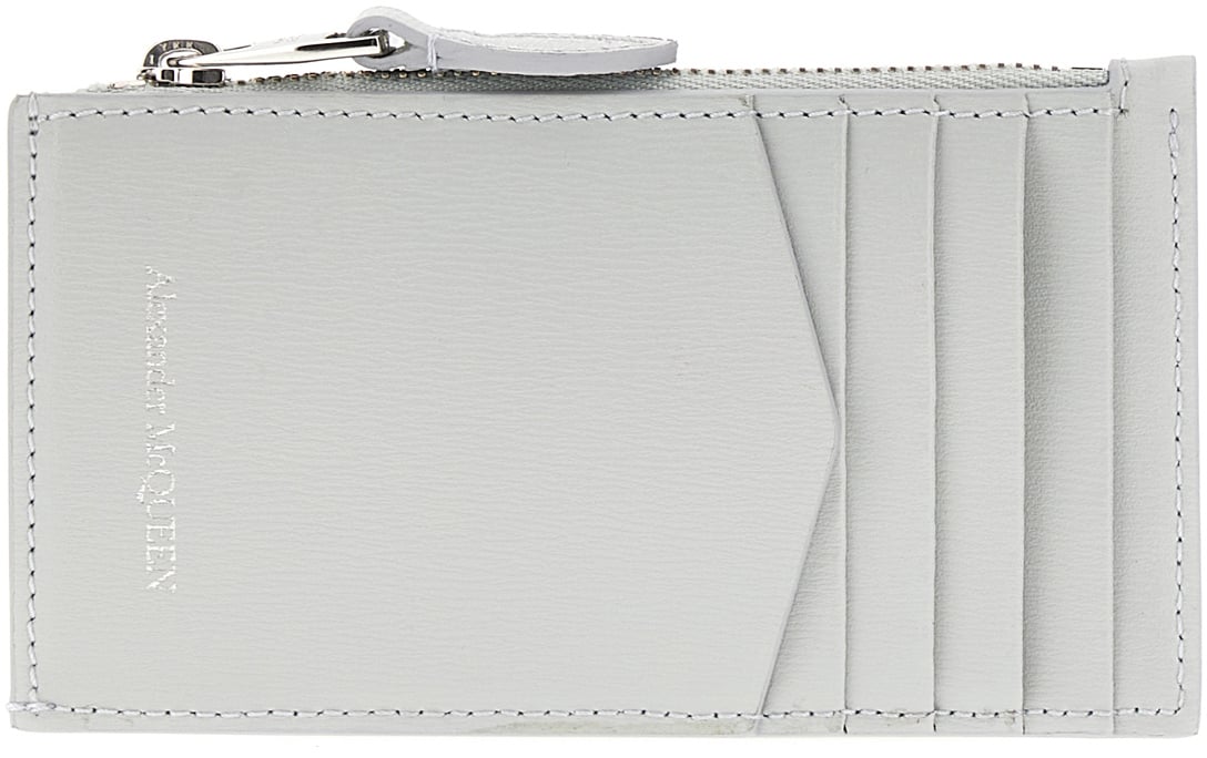 Alexander McQueen Alexander McQueen Grey leather card holder Grijs