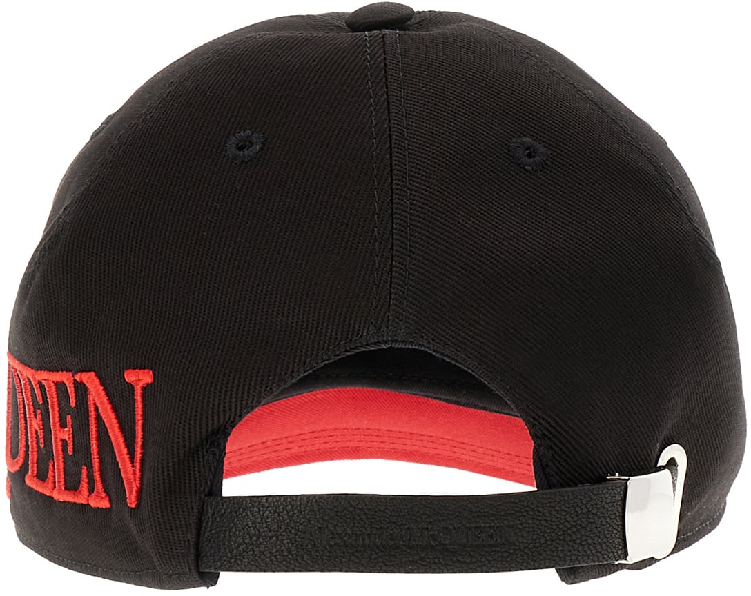 Alexander McQueen Alexander McQueen Black cotton baseball cap Zwart