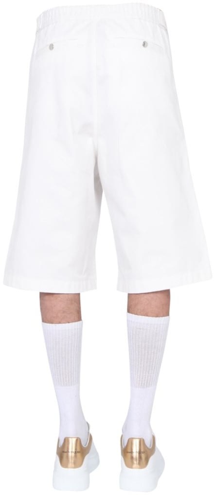 Alexander McQueen Japanese Gabardine Shorts Wit
