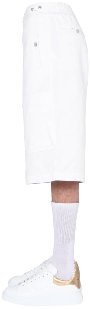 Alexander McQueen Japanese Gabardine Shorts Wit