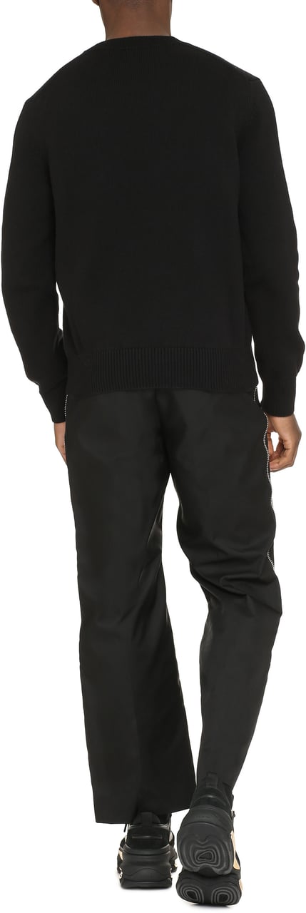 Alexander McQueen Cotton crew-neck sweater Zwart
