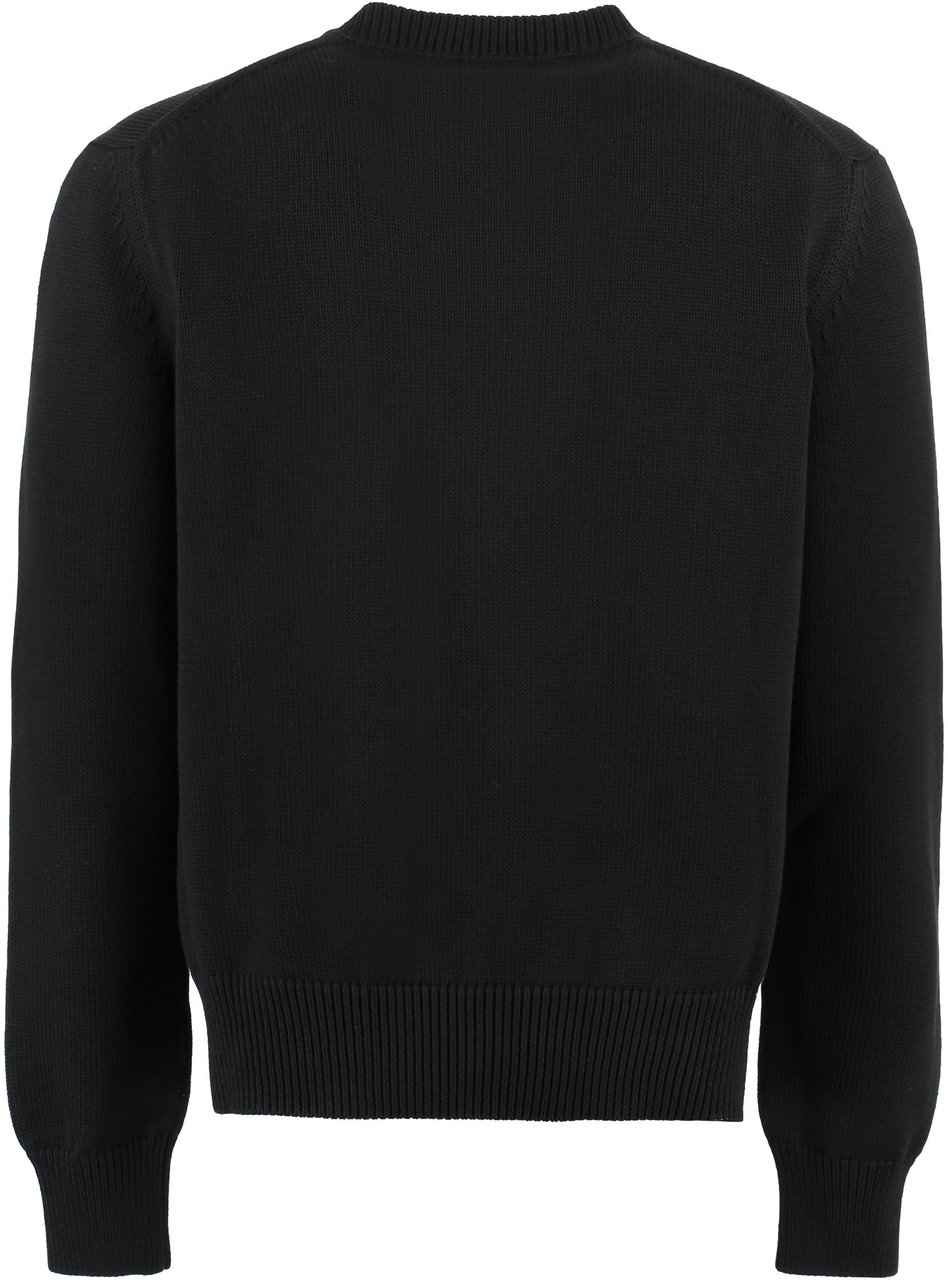 Alexander McQueen Cotton crew-neck sweater Zwart