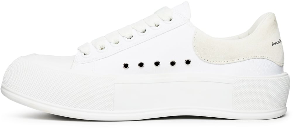 Alexander McQueen Deck Plimsoll Lace Up Sneakers Wit