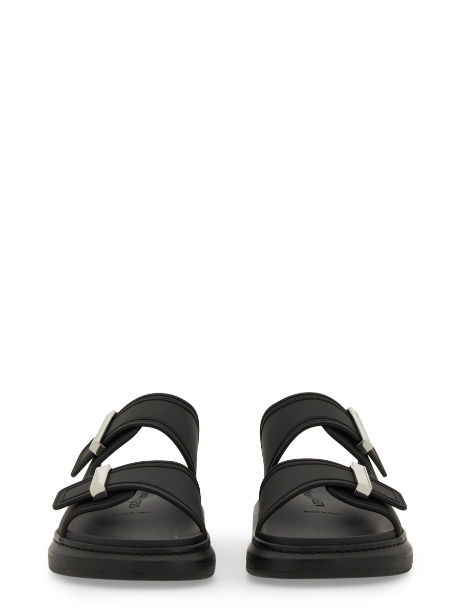 Alexander McQueen Hybrid Wide Straps Sandals Zwart