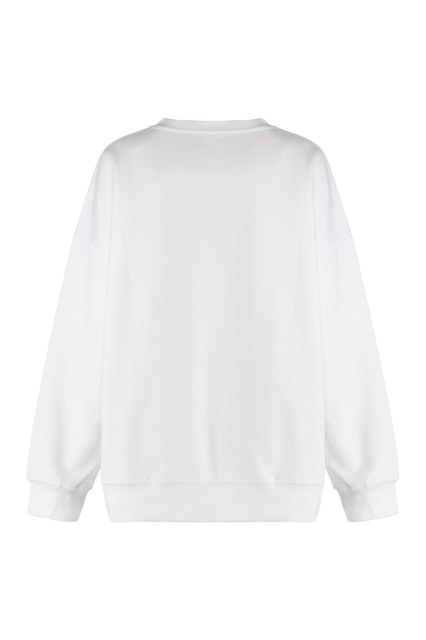 Alexander McQueen Cotton sweatshirt with logo Wit