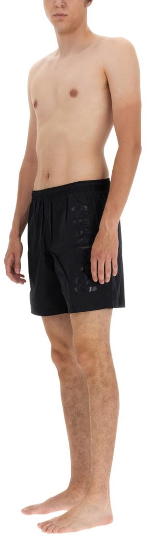 Alexander McQueen Graffiti Logo Swimsuit Zwart