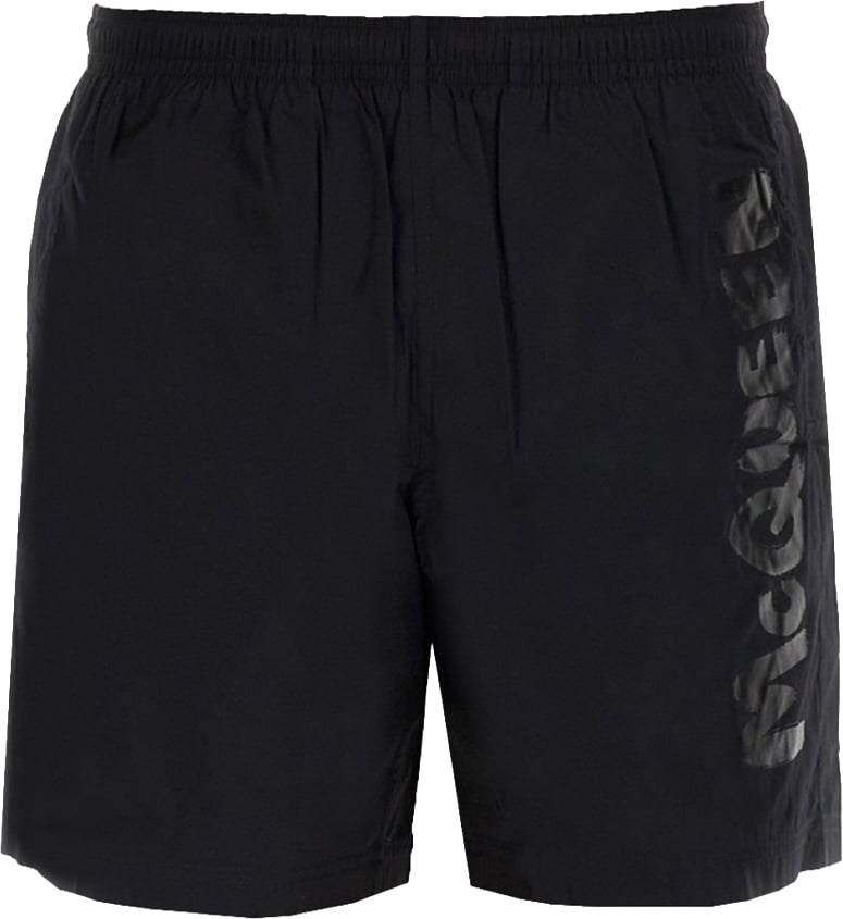 Alexander McQueen Graffiti Logo Swimsuit Zwart