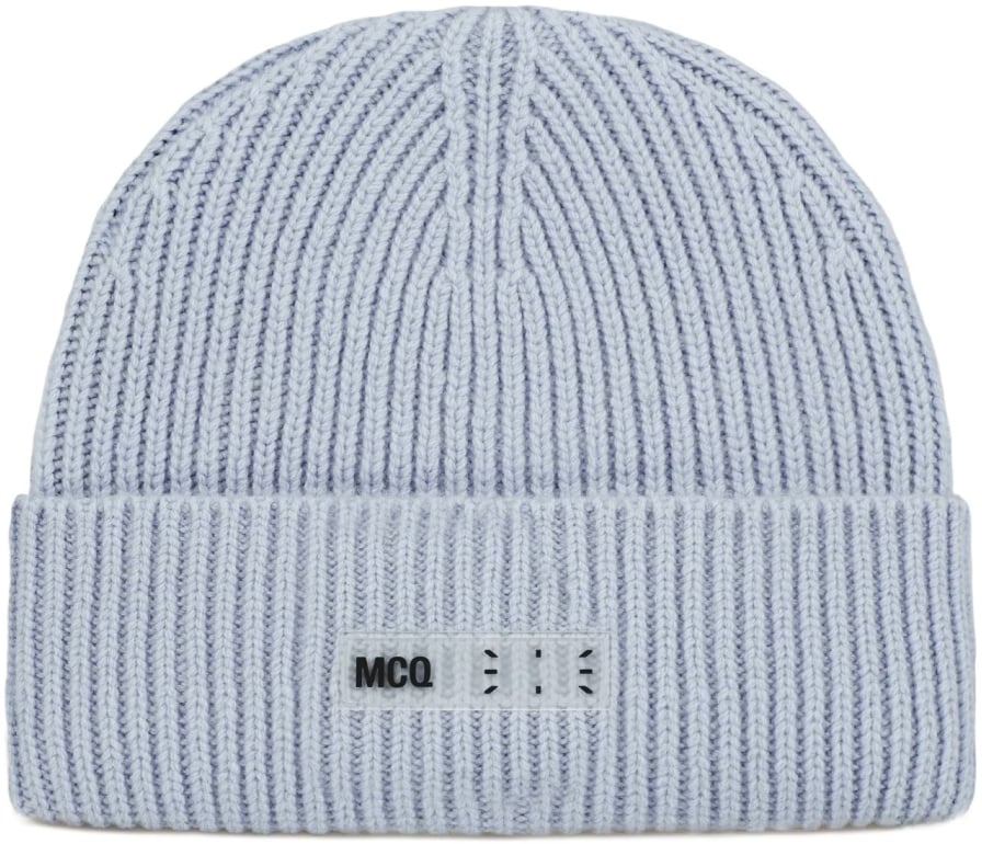 Alexander McQueen Ic0 Logo Wool Beanie Paars