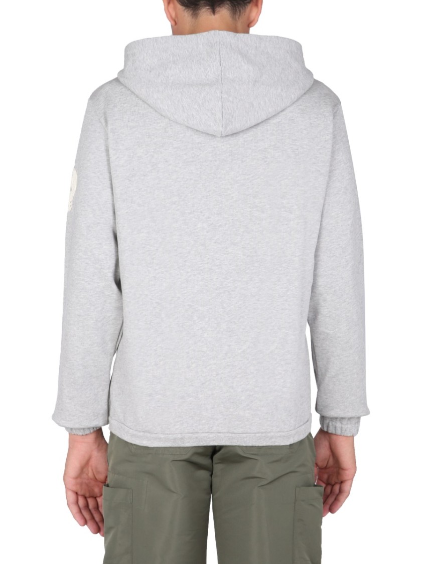 Alexander McQueen Light Grey Sweatshirt With Drawstring Hood Wit