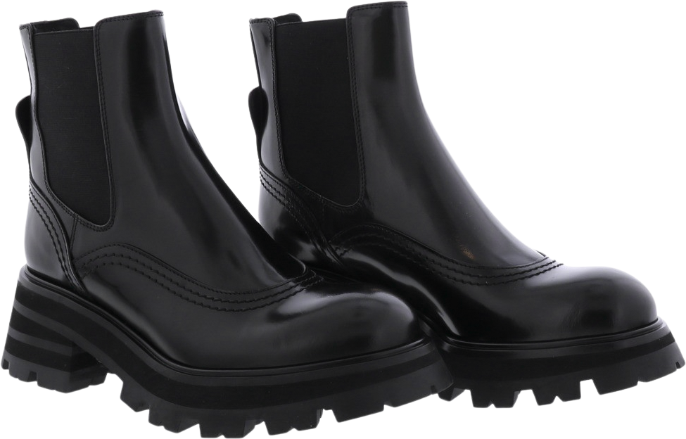 Alexander McQueen Dames Wander Chelsea Zwart Zwart