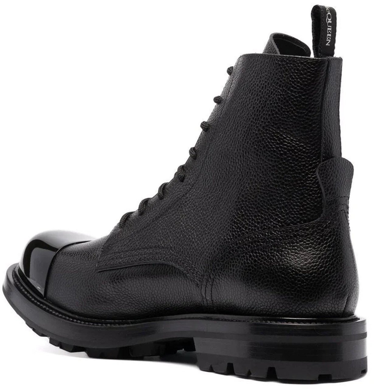 Alexander McQueen Alexander Mcqueen Leather Lace Up Boots Zwart