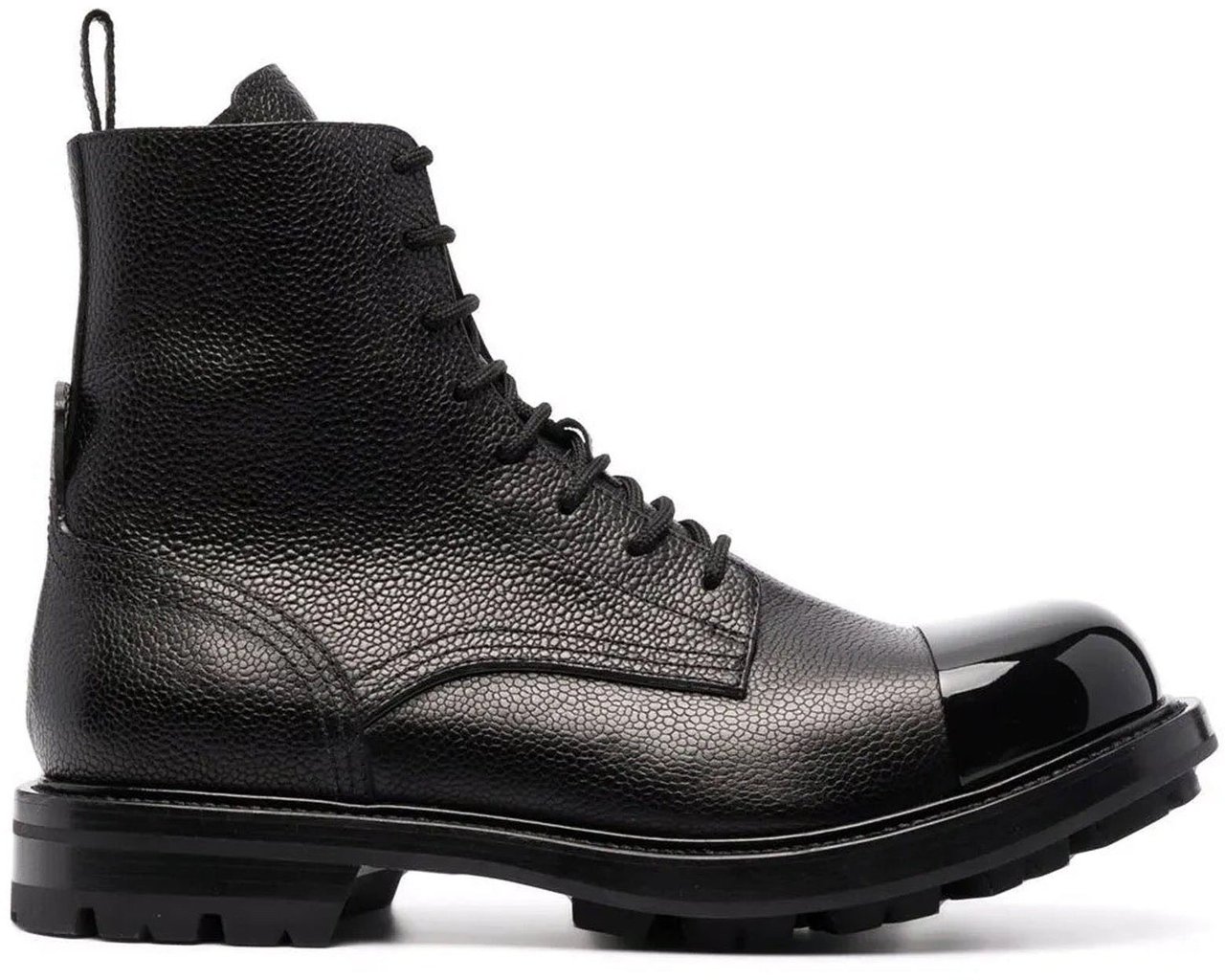 Alexander McQueen Alexander Mcqueen Leather Lace Up Boots Zwart