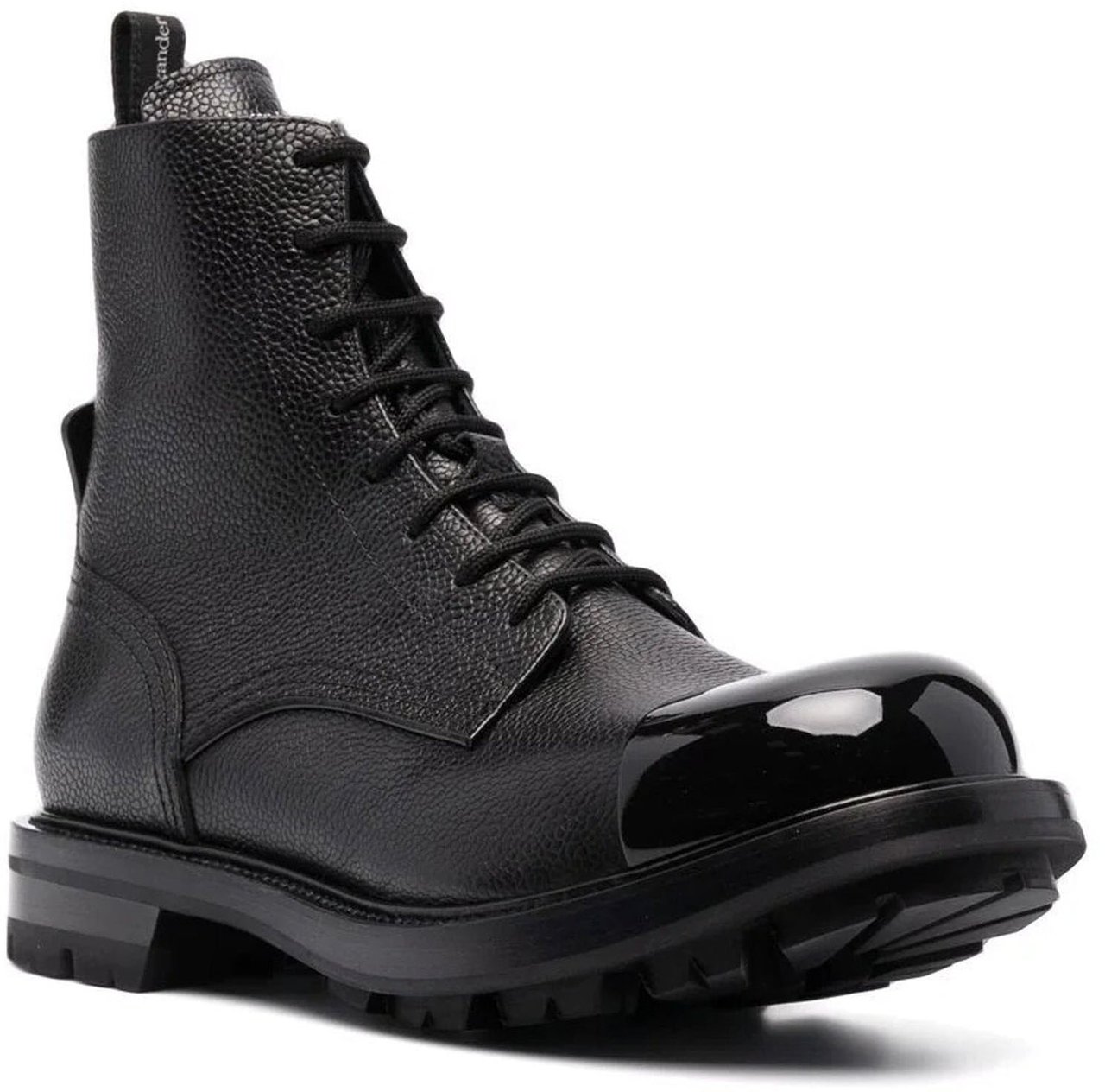 Alexander McQueen Alexander Mcqueen Leather Lace Up Boots Zwart