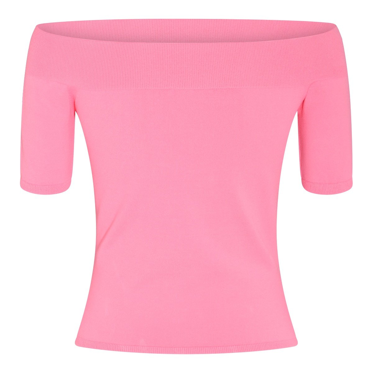 Alexander McQueen Off-Shoulder Knitted Top With Fitted Silhouette Roze