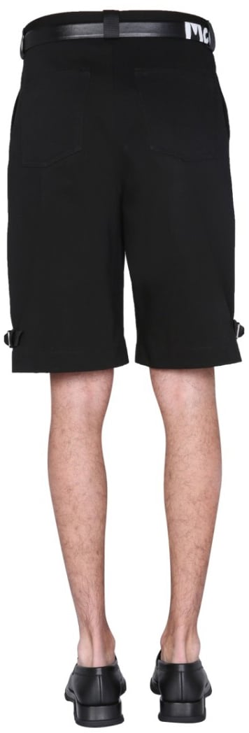 Alexander McQueen Tailored Regular Fit Bermuda Shorts Zwart