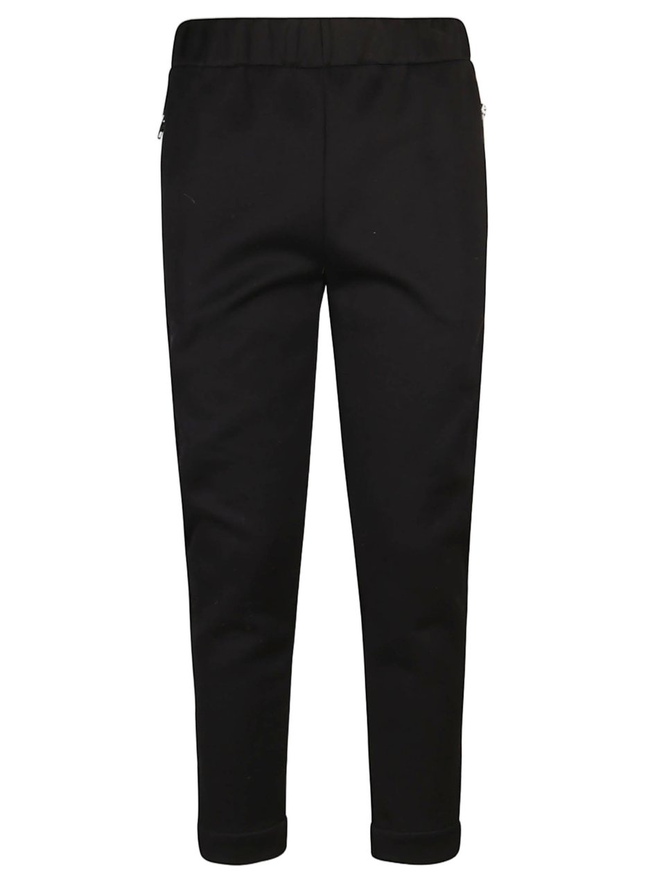 Alexander McQueen Slim-Fit Black Cotton Blend Trousers With Zippered Hems Zwart