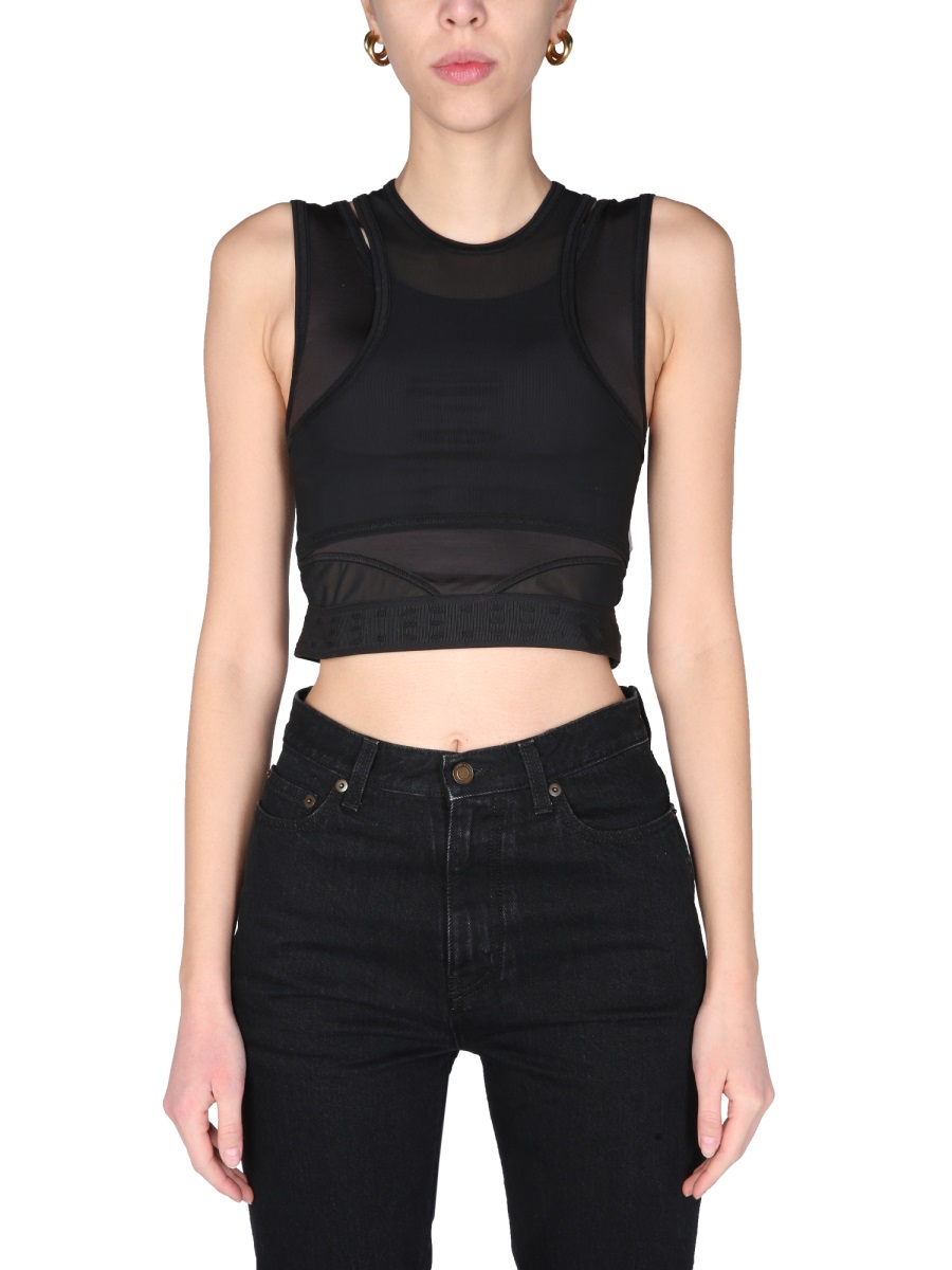 Alexander McQueen "Panelled Sport" Top Zwart